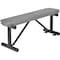 Global Industrial 48L Outdoor Steel Flat Bench, Perforated Metal, Gray 695742GY - alternate 1
